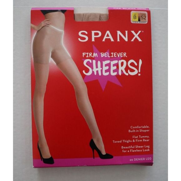 SPANX 20211R Women's Sz B - Shade S2/Beige Firm Believer Shaping Sheer Tights - Picture 1 of 4
